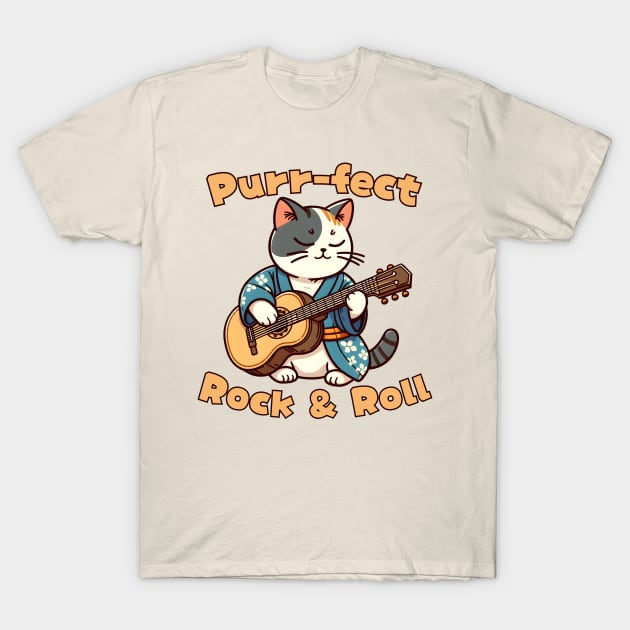 Rock and roll cat T-Shirt by Japanese Fever